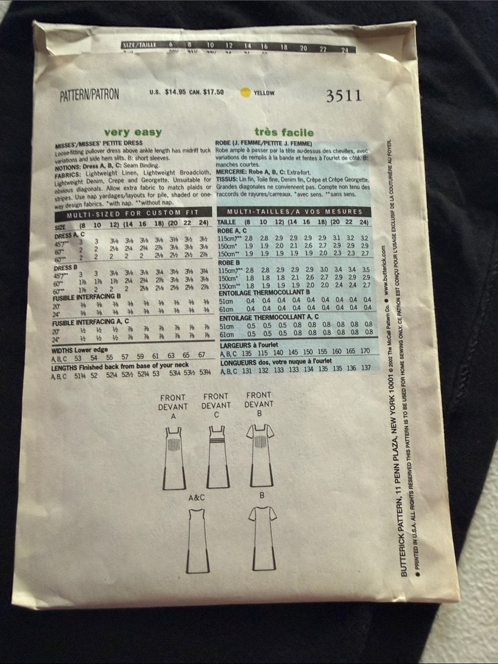 Butterick pattern 3511 Maxi Dress - Picture 2 of 3